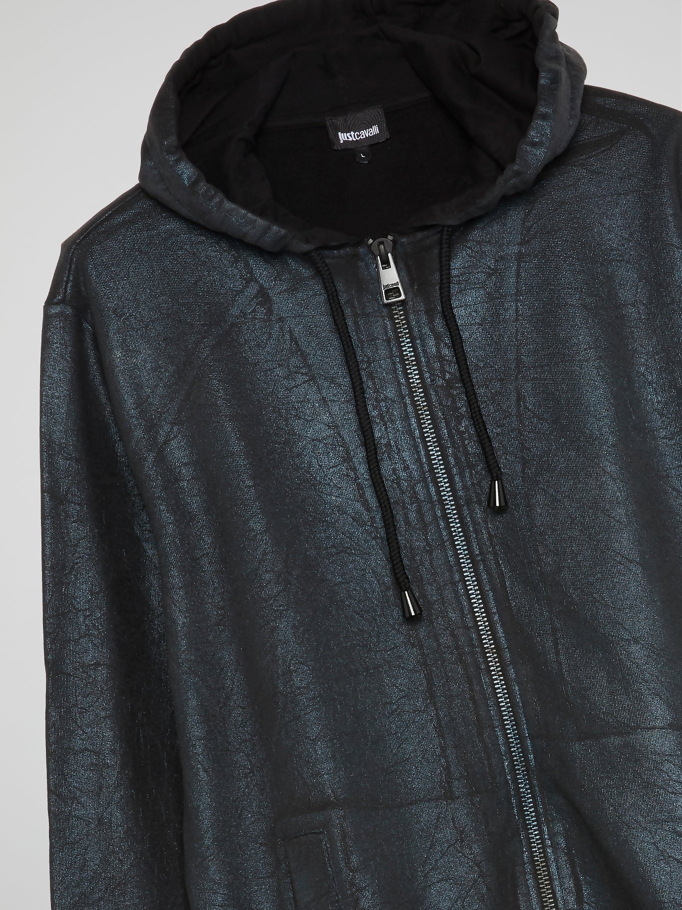 Metallic Zip Up Sweatshirt