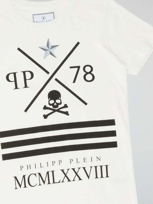 Rebel 1978 White Graphic Tee