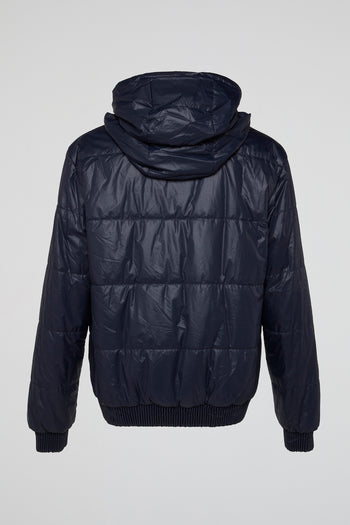 Navy Dual-Style Reversible Puffer Jacket