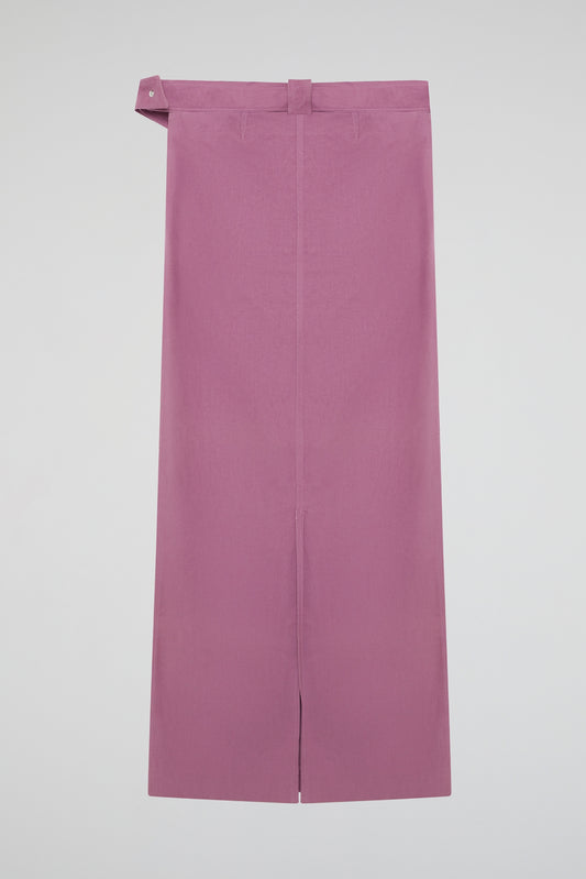 Pink Belted Maxi Skirt