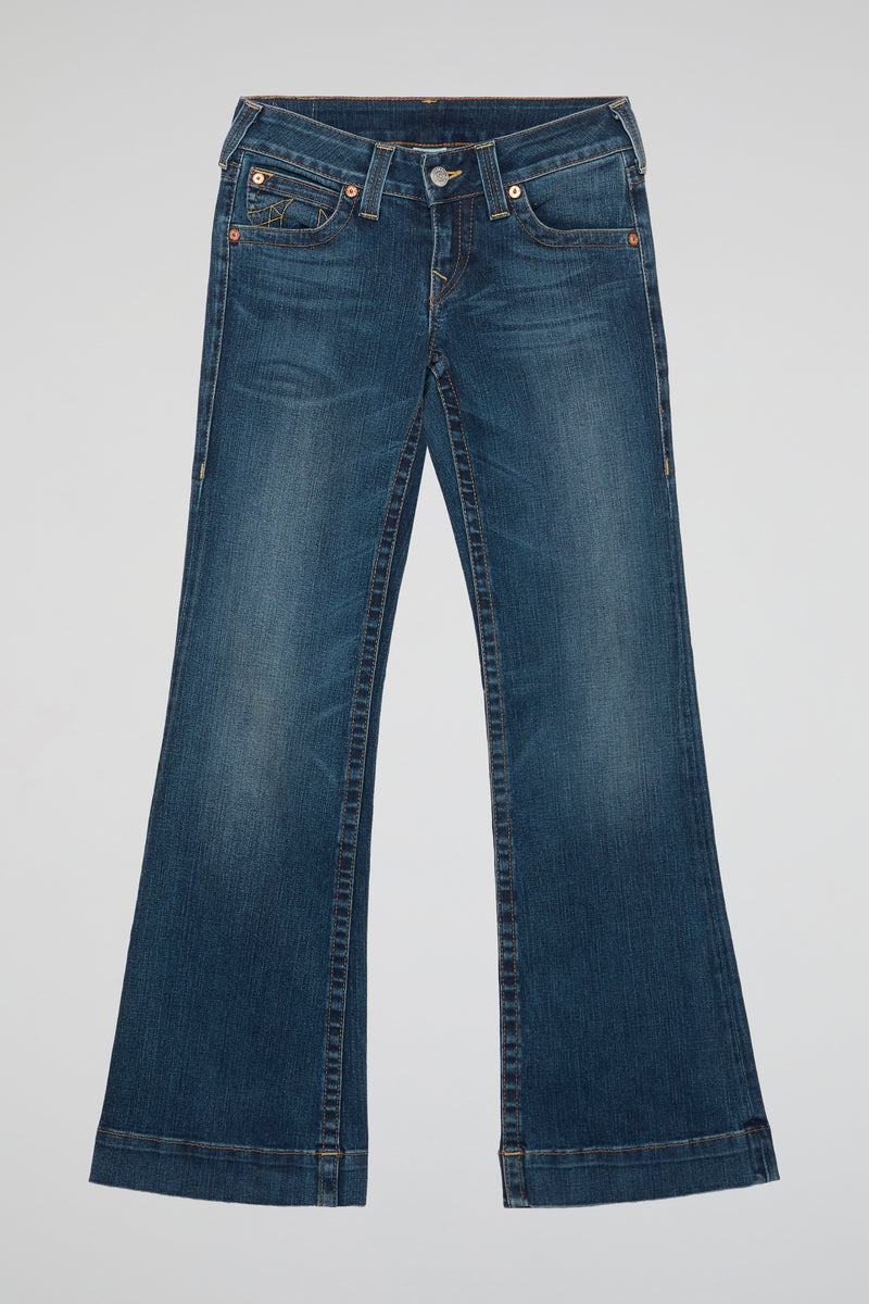 Dark Blue Flared Heritage Jeans