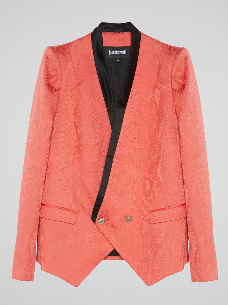 Coral Reptilian Blazer