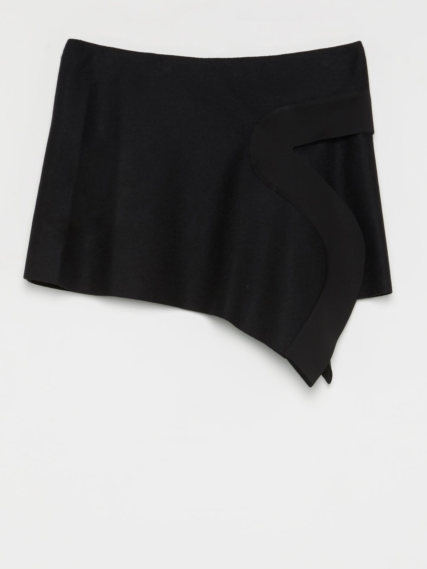 Black Flap Mini Skirt