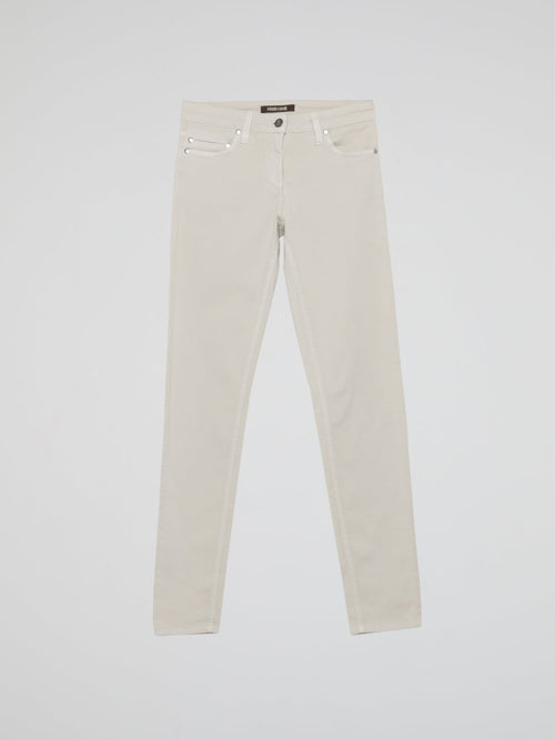 White Slim Fit Jeans