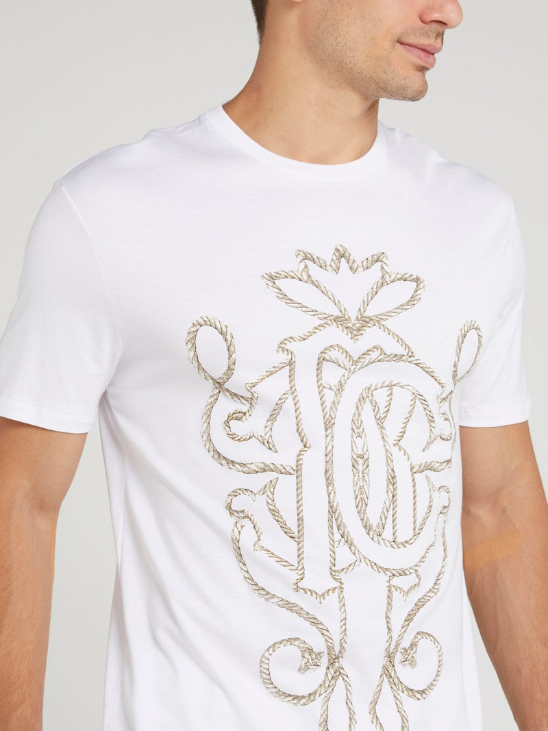 White Rope Logo Print T-Shirt