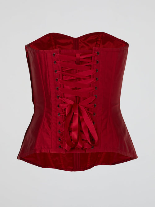 Red Scarlet Satin Bustier Corset