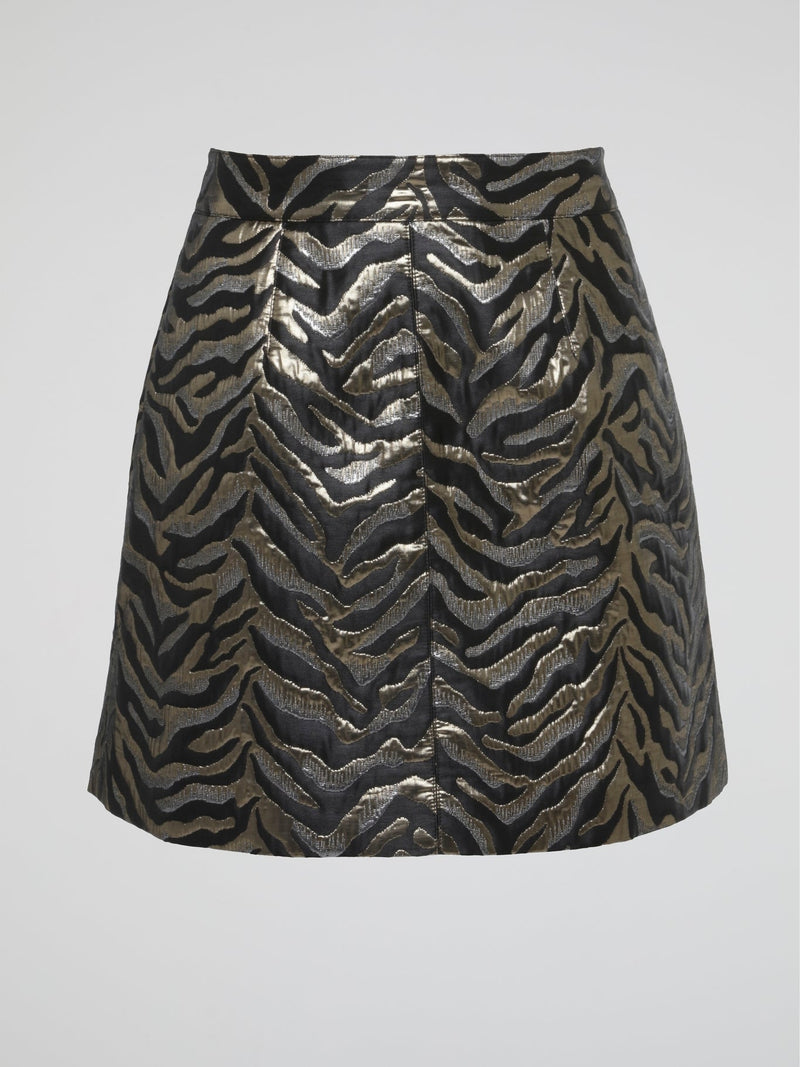 Animal Print Pencil Cut Skirt