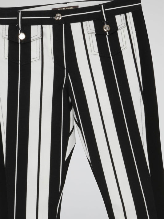 Striped Slim Fit Trousers