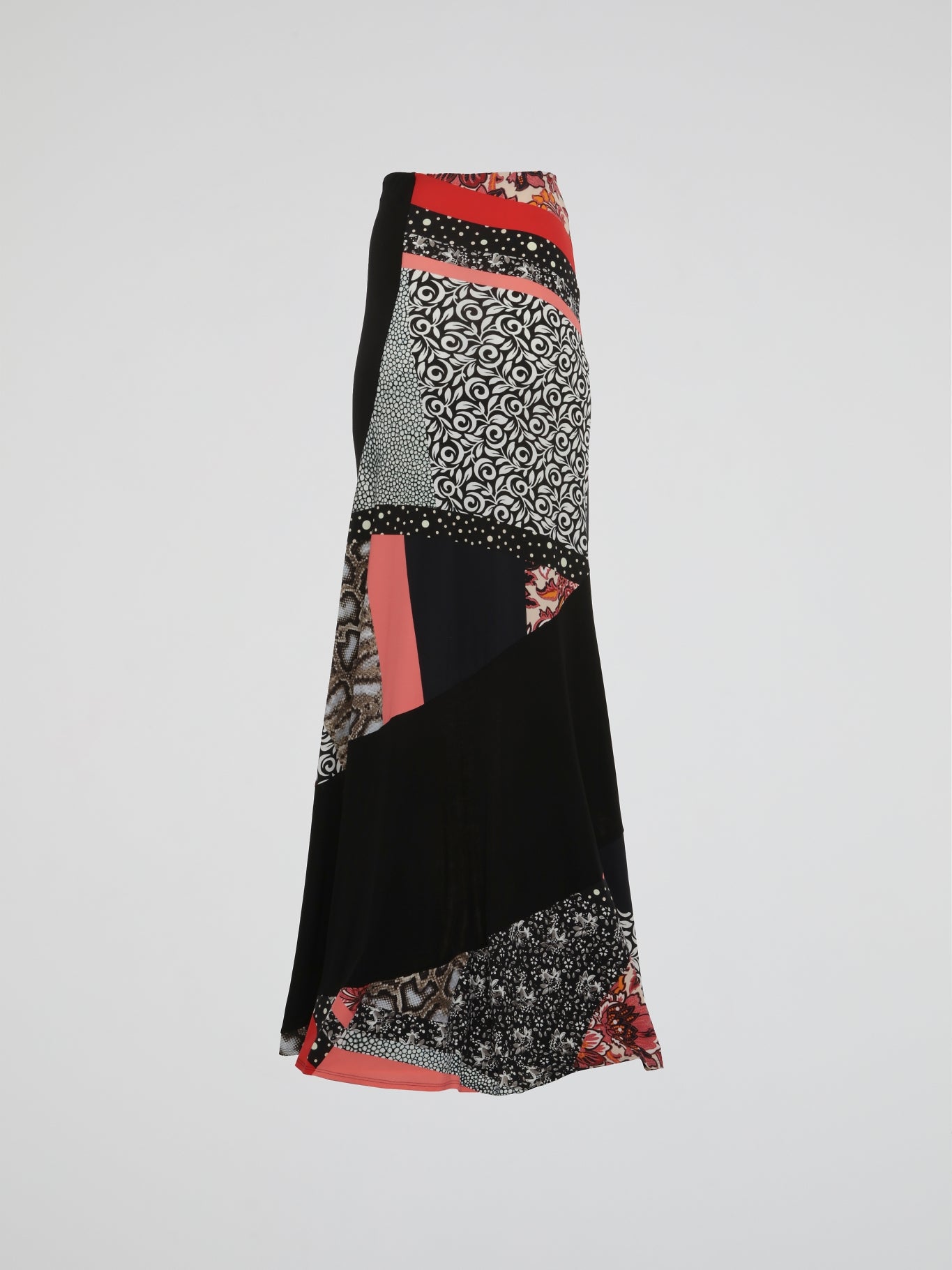 Printed Flared Maxi Skirt