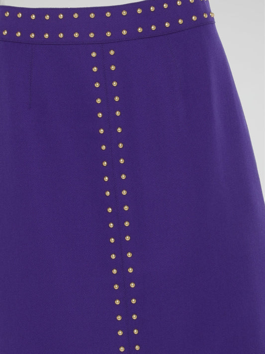 Purple Pencil Cut Skirt