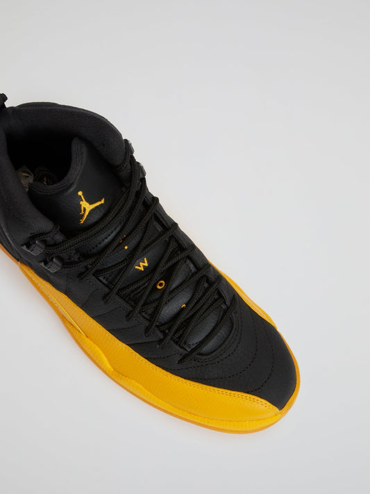 Air Jordan 12 Black University Gold Retro Sneakers