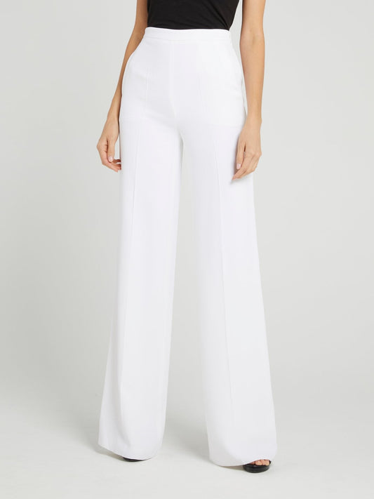 White High Waist Palazzo Pants