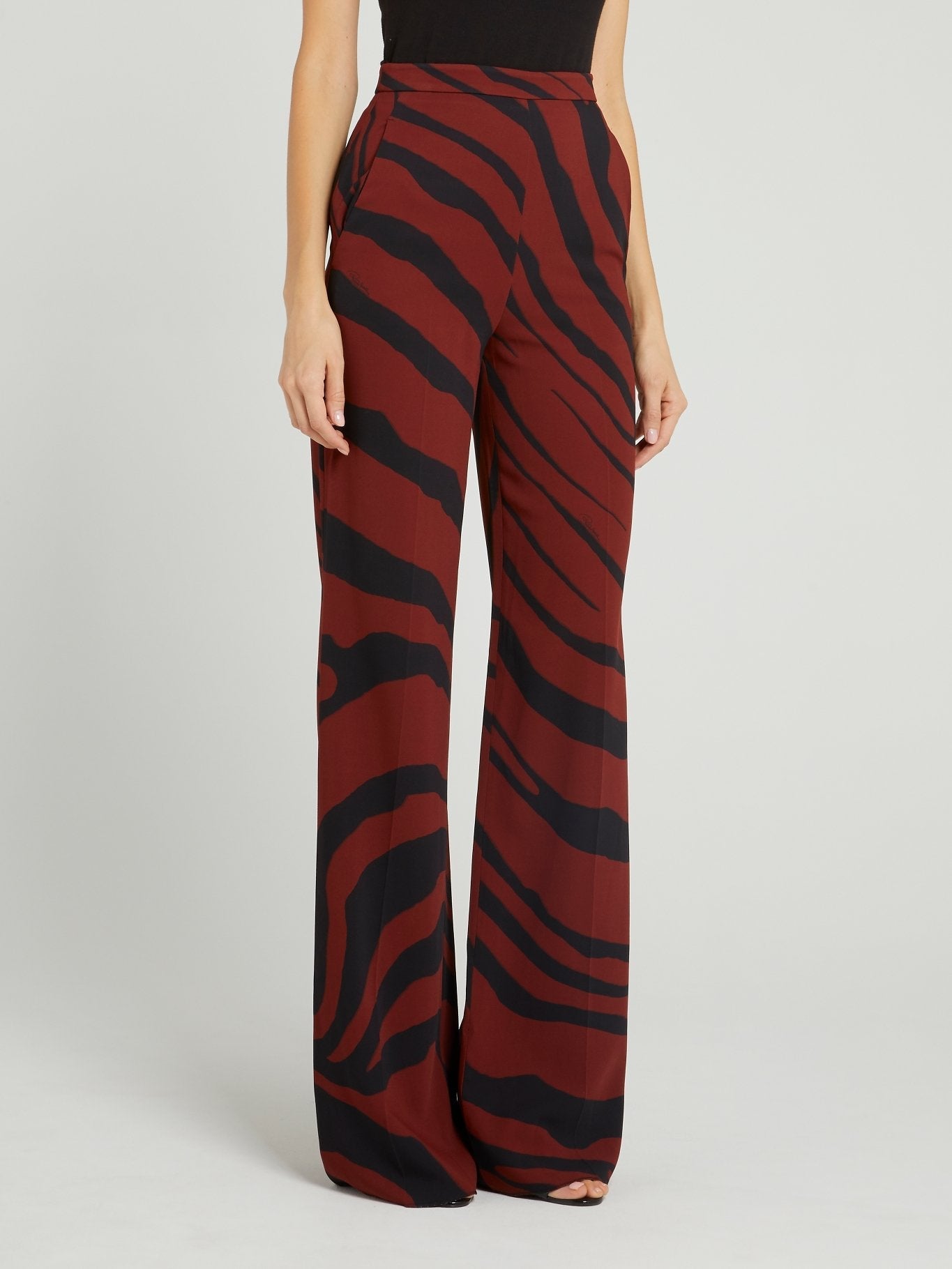 Brown Animal Print Palazzo Pants