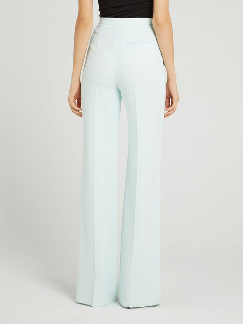 Powder Blue High Waist Palazzo Pants