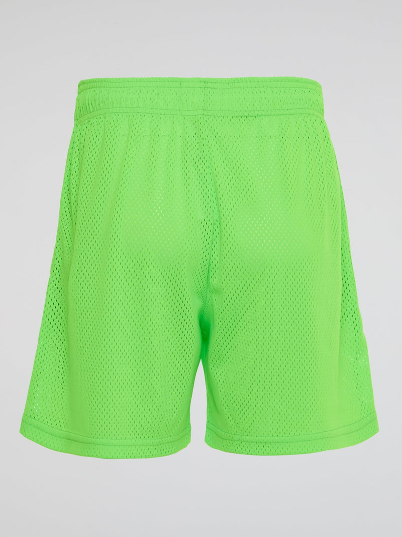 Neon Perforated Waistband Shorts