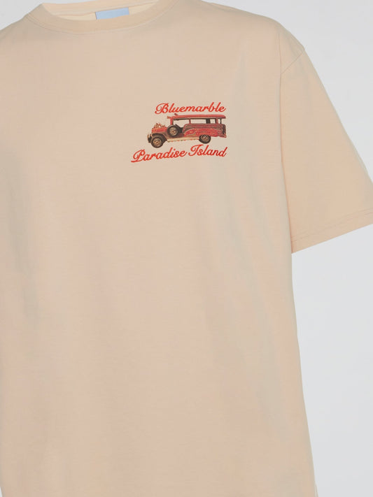 Beige Printed T-Shirt