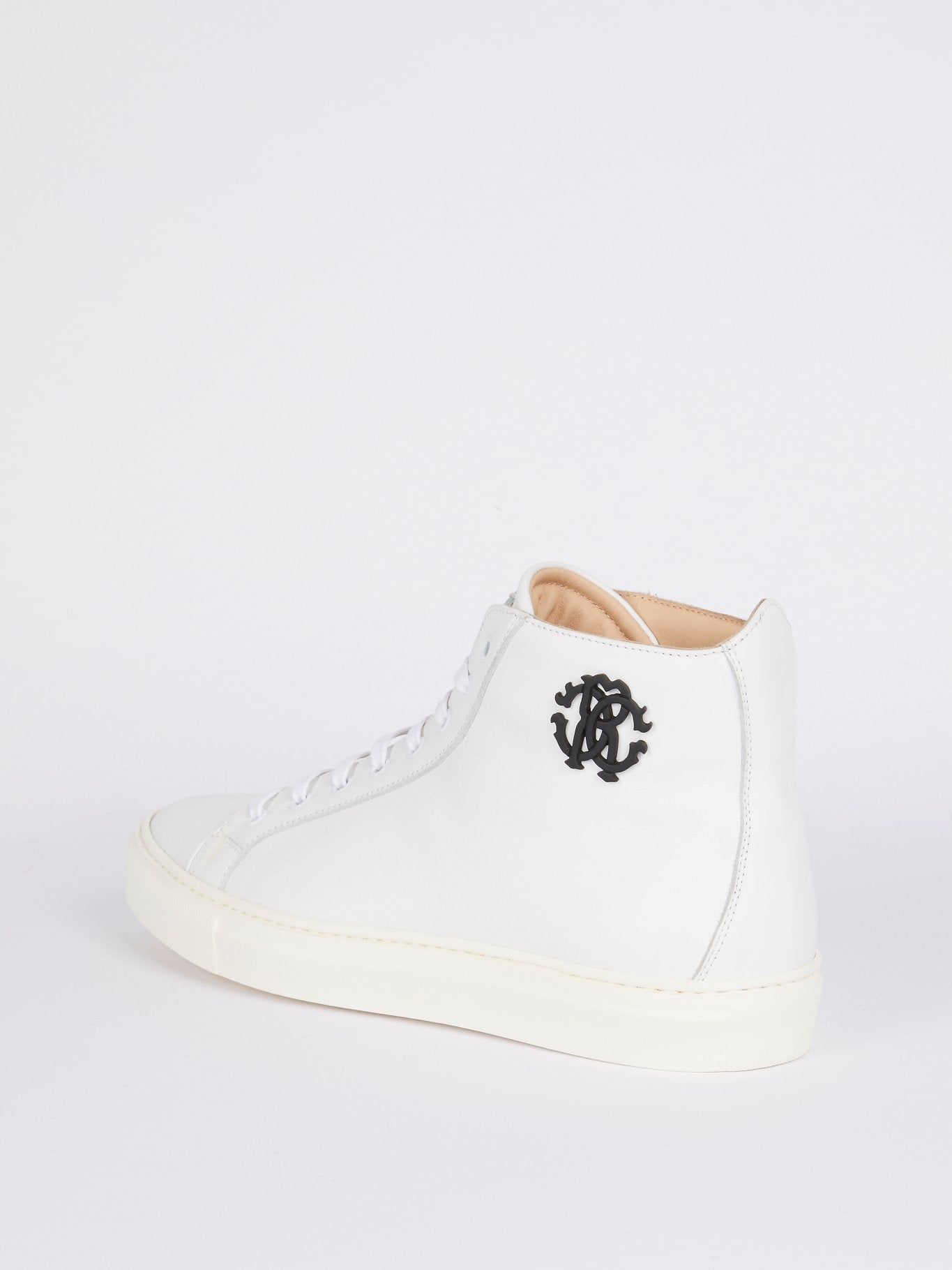 White High Top Monogram Sneakers