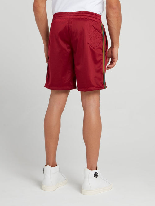 Red Side Stripe Active Shorts