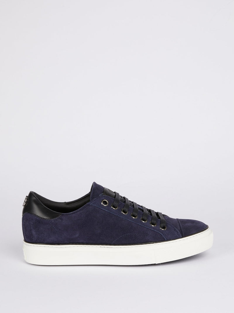 Navy Low Top Suede Sneakers