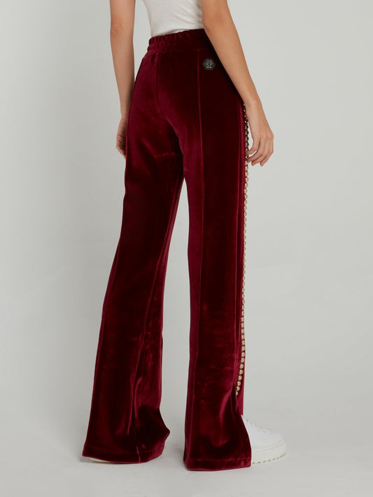 Miss Plein Sky Burgundy Jogging Trousers