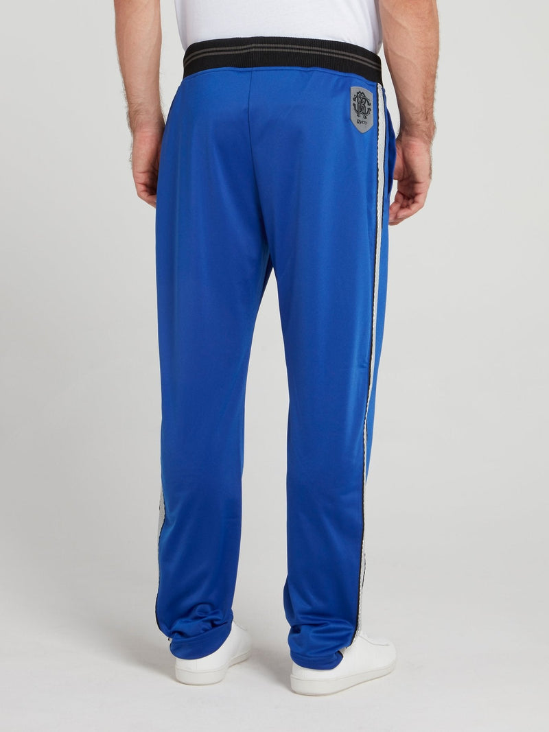 Blue Side Stripe Jogging Trousers