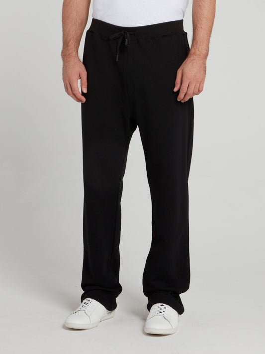 Black Drawstring Woven Pants