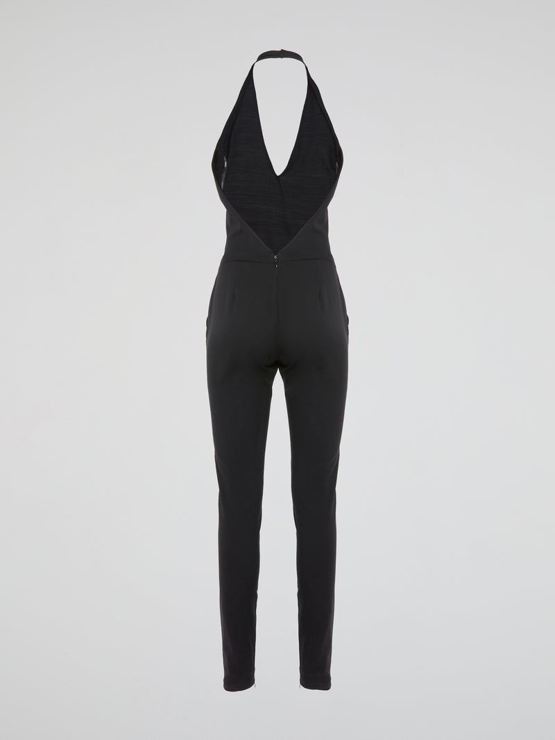 Black Sleek Halter Neck Jumpsuit