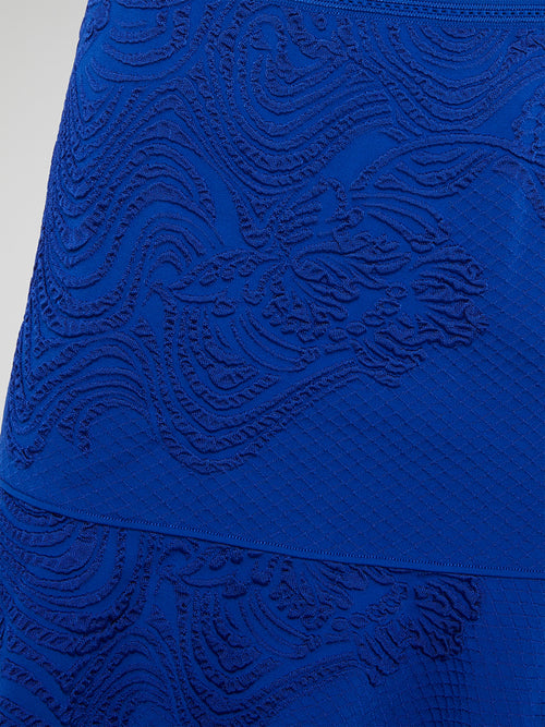 Transport yourself to a world of whimsy and elegance with our Blue Embroidered Flared Skirt by Roberto Cavalli. Crafted with intricate detailing and luxurious materials, this skirt is a showstopper for any occasion. Elevate your style and evoke a sense of confidence and grace with each twirl in this stunning piece.