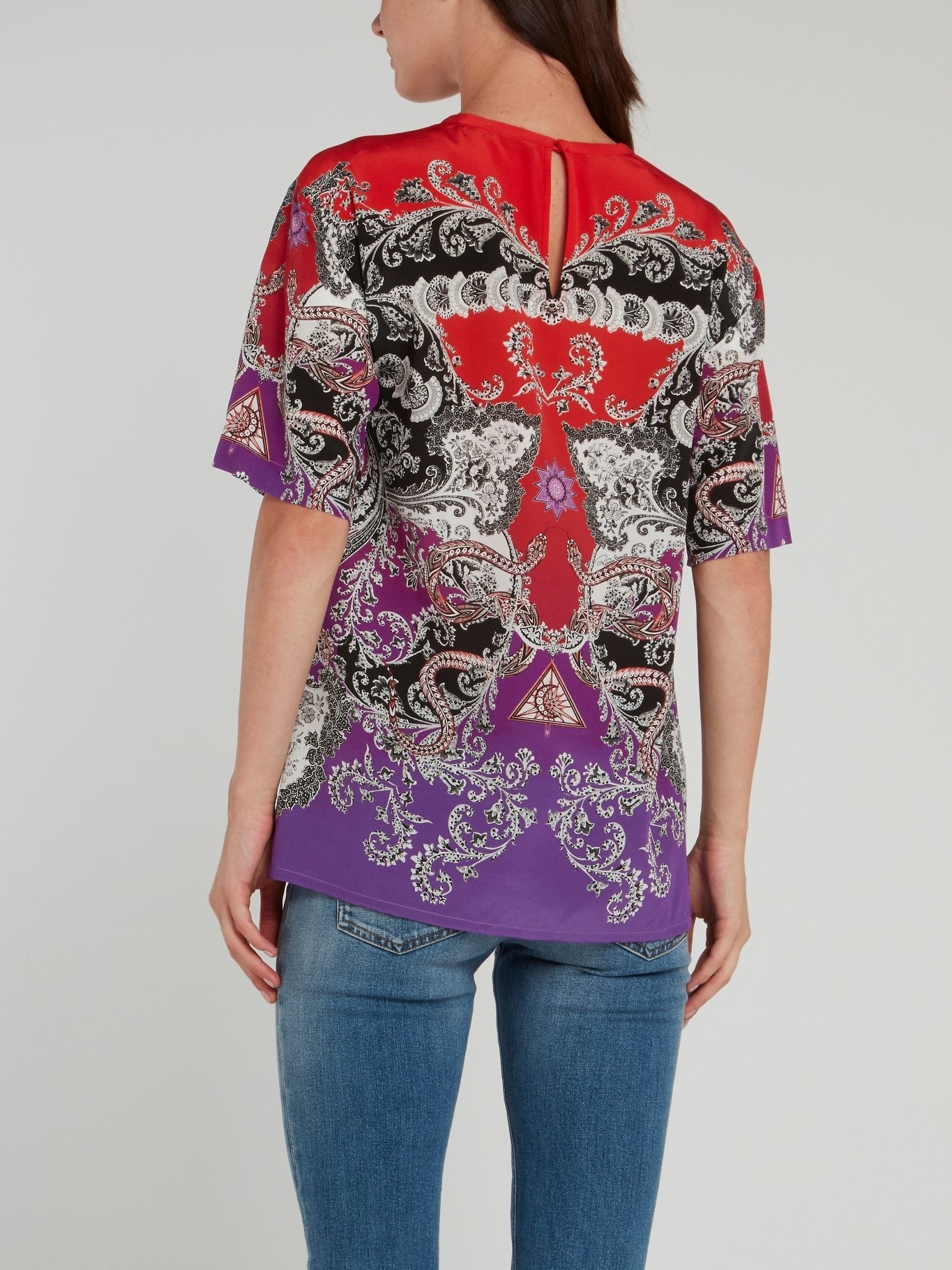 Baroque Print Half Sleeve Shirt