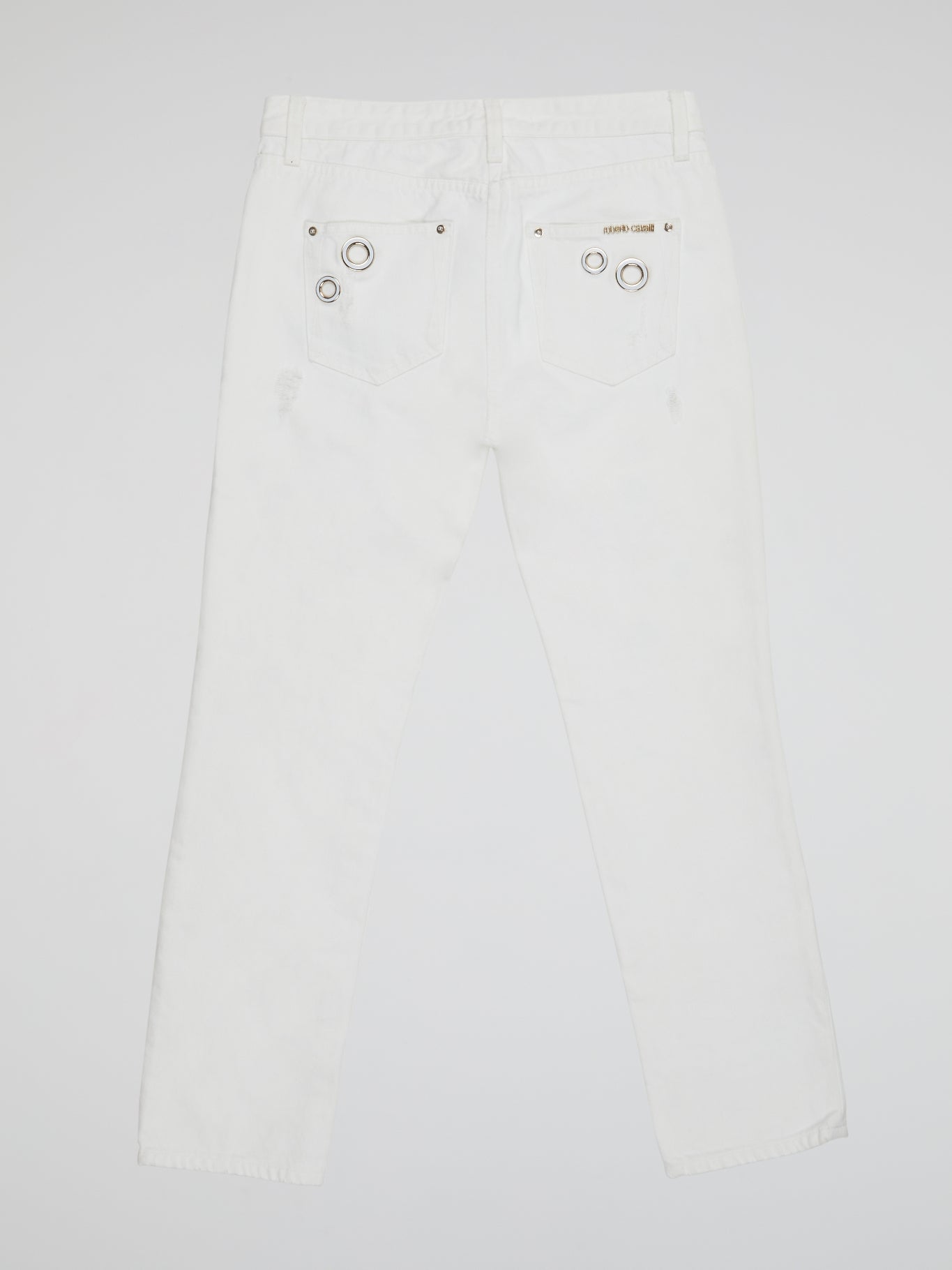 Elevate your denim game with these stunning White Embellished Denim Jeans by Roberto Cavalli. Featuring intricate beadwork and shimmering embellishments, these jeans are truly a work of art. Stand out from the crowd and make a statement with these one-of-a-kind, luxurious jeans.