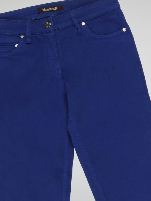 Step into style with these Blue Straight Cut Jeans by Roberto Cavalli. Crafted with precision, these jeans are designed to not only fit like a dream but also turn heads with their captivating hue. Whether you're going for a casual outing or a night on the town, these jeans are bound to make a statement and keep you at the forefront of fashion.