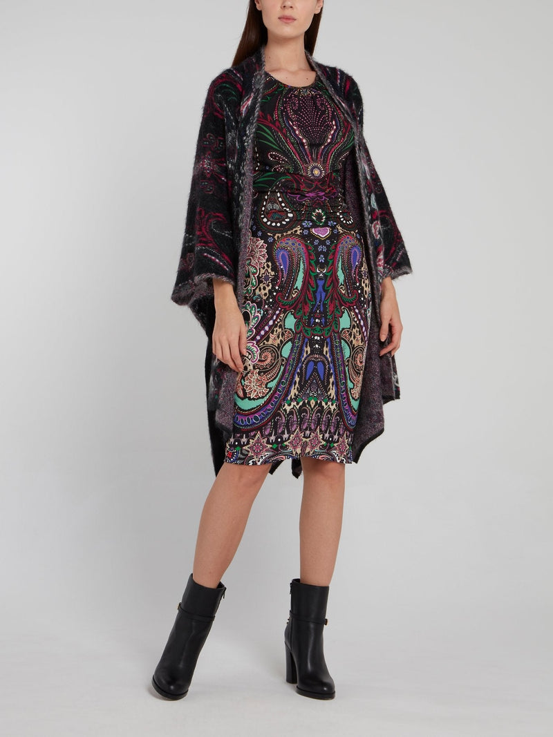 Paisley Print Crewneck Dress