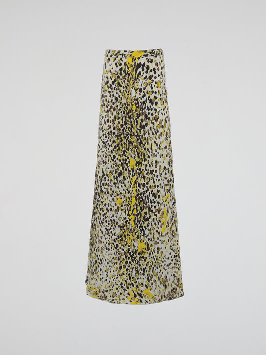 Unleash your wild side with the Leopard Print Maxi Skirt by Roberto Cavalli. Crafted with luxurious fabric and adorned with a fierce leopard print, this skirt effortlessly combines style and sophistication. Whether you're strutting through the concrete jungle or making a bold statement at a lavish party, this skirt is your ultimate fashion weapon for unleashing your inner feline goddess.