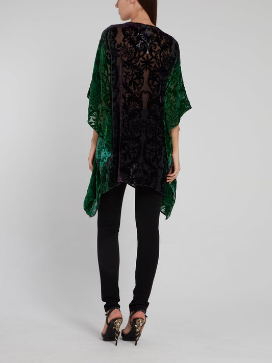 Green Baroque Long Top