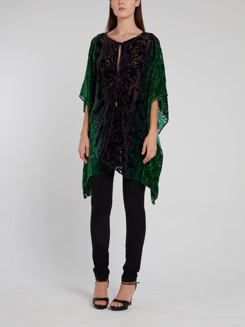 Green Baroque Long Top