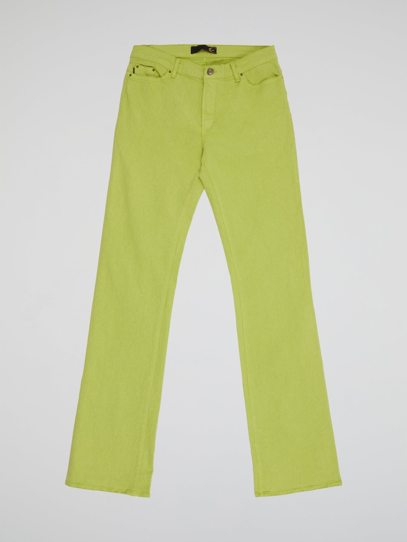 Elevate your denim game with our Chartreuse Straight Leg Jeans from Just Cavalli - a bold and vibrant twist on a classic wardrobe staple. Crafted from premium quality materials, these jeans are designed to fit and flatter your figure while adding a pop of color to any outfit. Make a statement and stand out from the crowd in these eye-catching pants that effortlessly blend high fashion with everyday wear.