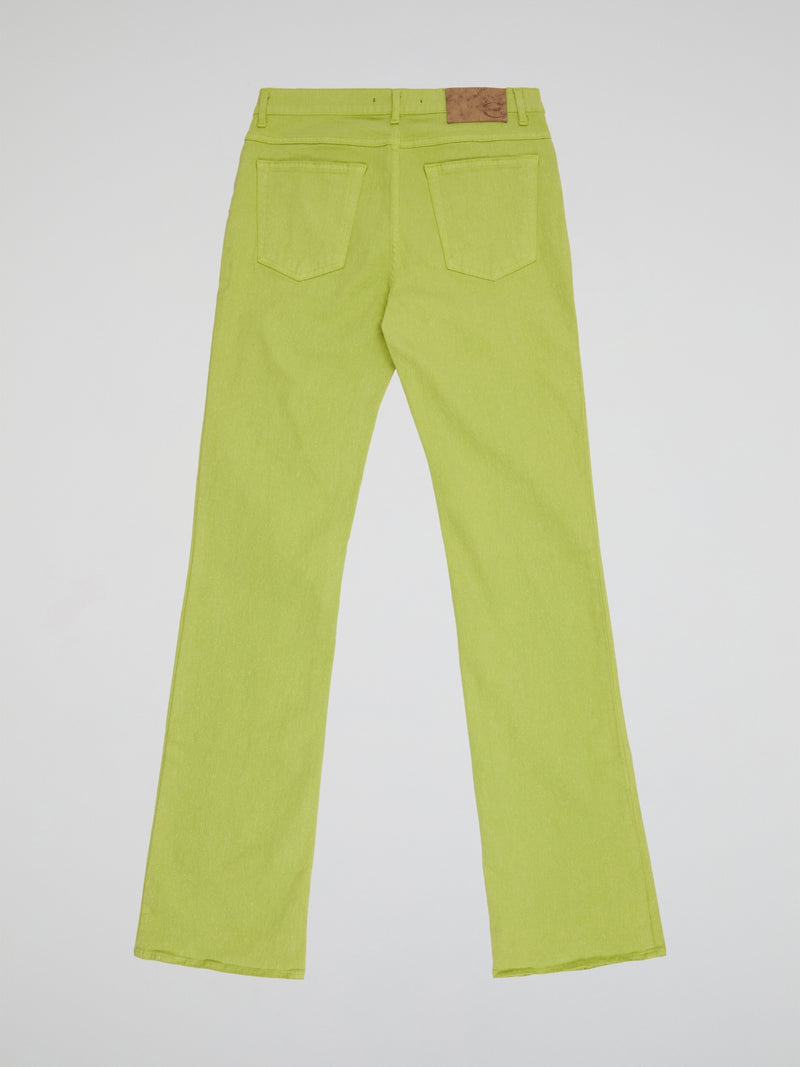 Elevate your denim game with our Chartreuse Straight Leg Jeans from Just Cavalli - a bold and vibrant twist on a classic wardrobe staple. Crafted from premium quality materials, these jeans are designed to fit and flatter your figure while adding a pop of color to any outfit. Make a statement and stand out from the crowd in these eye-catching pants that effortlessly blend high fashion with everyday wear.