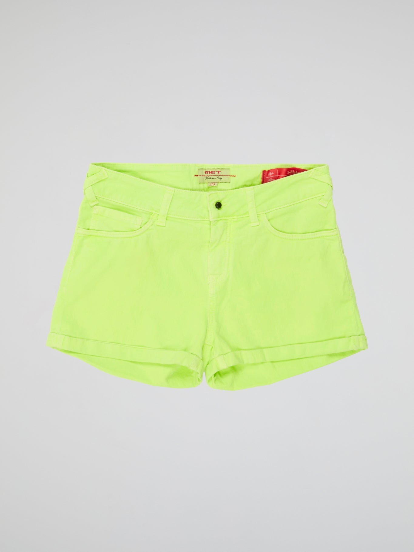 Get ready to shine bright in these Neon Denim Shorts from Met Injeans! Made with vibrant, eye-catching neon colors, these shorts are perfect for standing out in a crowd. Whether you're hitting the beach or heading to a music festival, these shorts will keep you looking stylish and fun all summer long.