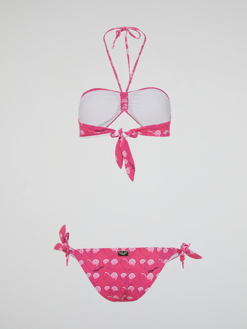 Dive into summer in style with our Pink Heart Print Swimwear by Philipp Plein. Whether you're lounging by the pool or catching some waves at the beach, this vibrant and playful design is sure to turn heads. Made with high-quality materials, you'll feel confident and chic all season long in this must-have swimwear.