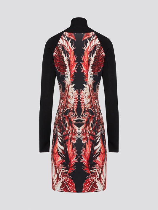 Elevate your wardrobe with the timeless sophistication of this Roberto Cavalli Printed Turtleneck Dress. Perfect for any occasion, this dress features a striking print that exudes luxury and style. With its figure-flattering silhouette and elegant turtleneck design, you'll turn heads wherever you go in this must-have piece.