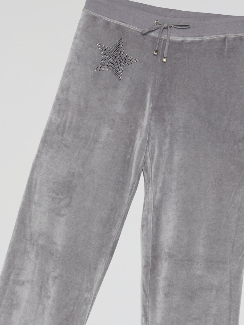 Grey Comfort Velour Lounge Pants