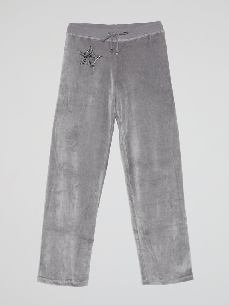 Grey Comfort Velour Lounge Pants