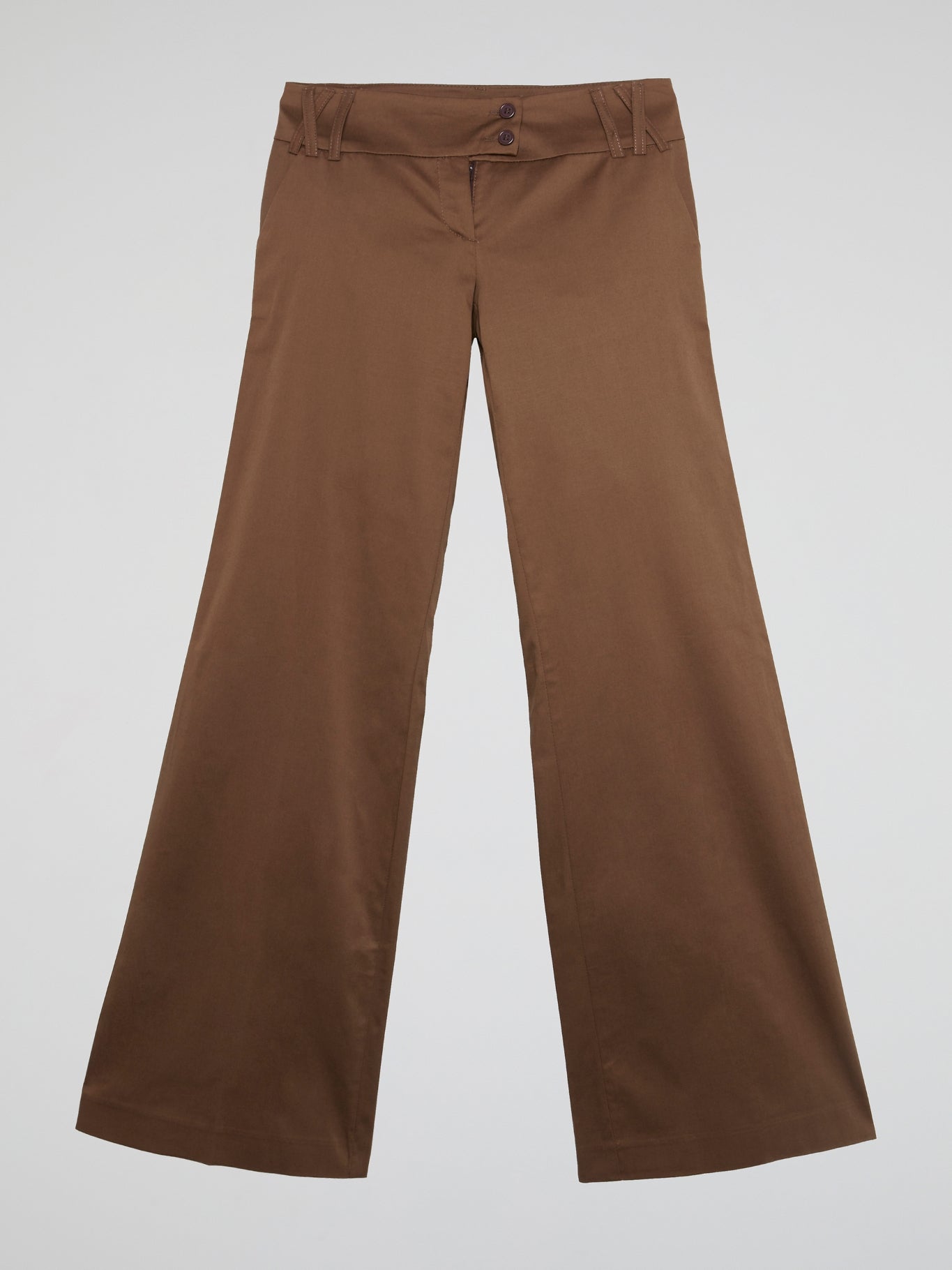 Espresso Brown Tailored Flare Trousers