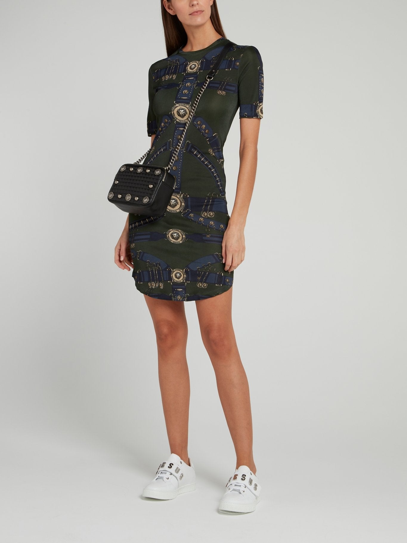 Olive Printed Jersey Dress