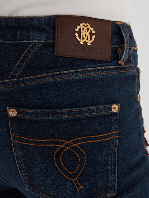 Sequin Detail Slim Fit Jeans