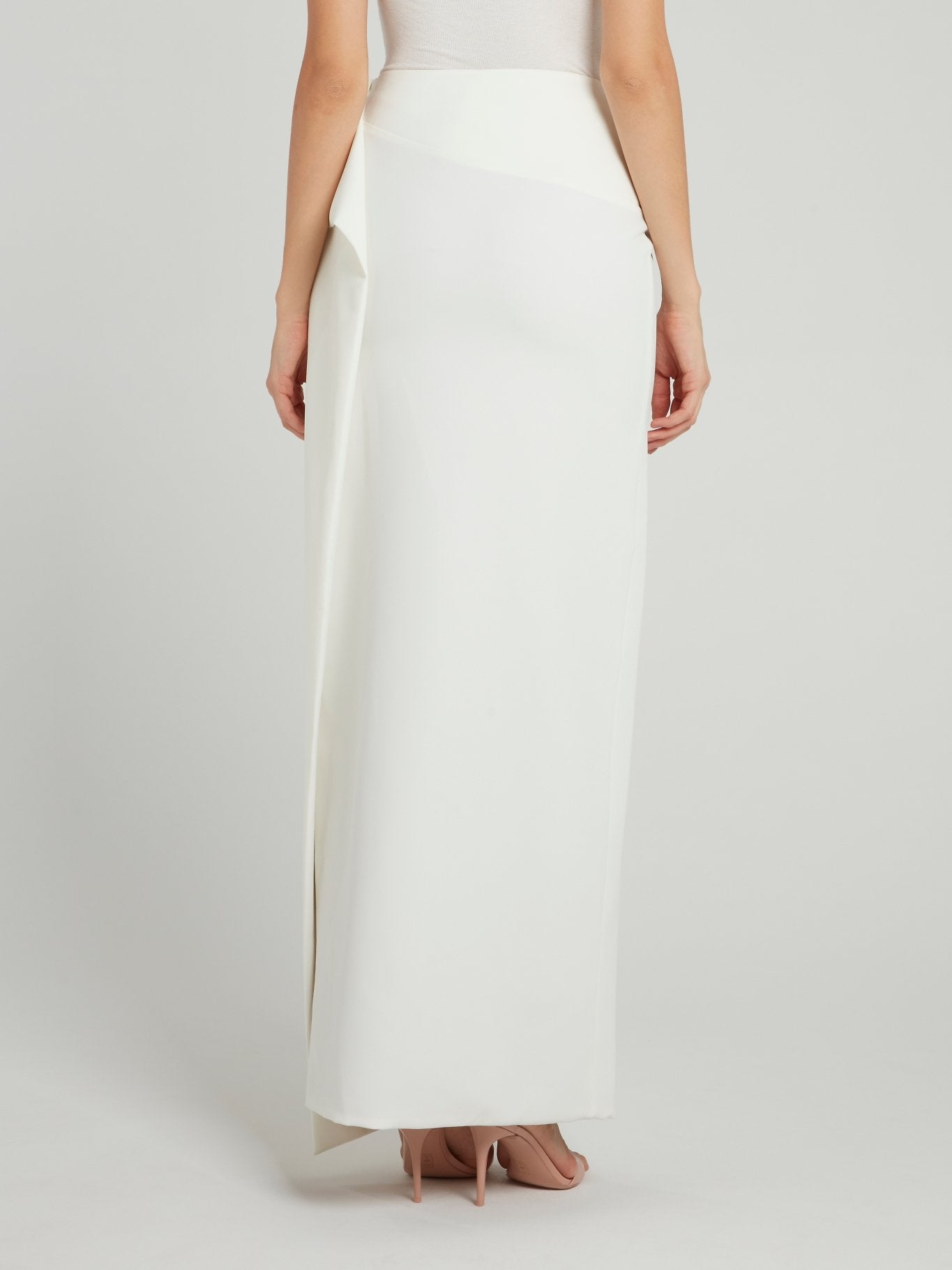 White Wrap Maxi Skirt