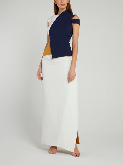 White Wrap Maxi Skirt