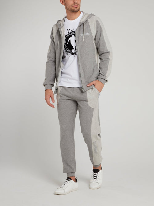 Grey Cotton Military Pants