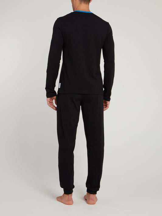 Black Jersey Cotton Loungewear