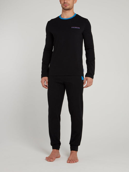 Black Jersey Cotton Loungewear